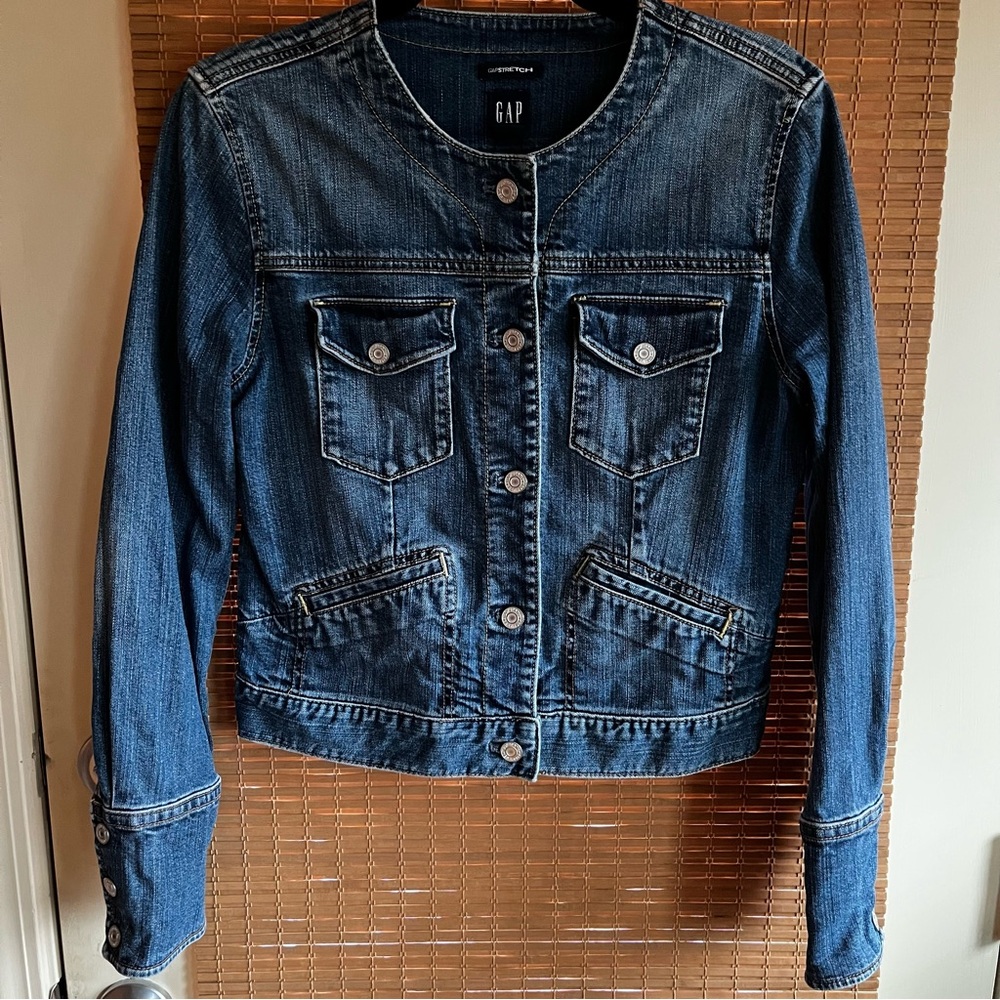 GAP 2004 Women's Classic Collarless Jean Jacket